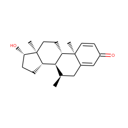 C[C@@H]1CC2=CC(=O)C=C[C@]2(C)[C@H]2CC[C@]3(C)[C@@H](O)CC[C@H]3[C@@H]21 ZINC000004215526