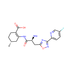 C[C@@H]1CCC(C(=O)O)=C(NC(=O)[C@@H](N)Cc2nc(-c3ccc(F)cn3)no2)C1 ZINC000071410496