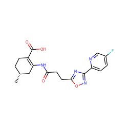 C[C@@H]1CCC(C(=O)O)=C(NC(=O)CCc2nc(-c3ccc(F)cn3)no2)C1 ZINC000034853566