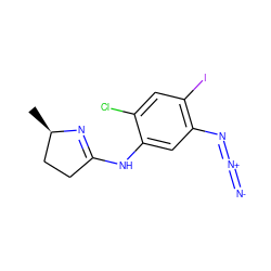 C[C@@H]1CCC(Nc2cc(N=[N+]=[N-])c(I)cc2Cl)=N1 ZINC000038933768