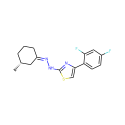 C[C@@H]1CCC/C(=N/Nc2nc(-c3ccc(F)cc3F)cs2)C1 ZINC000064553358