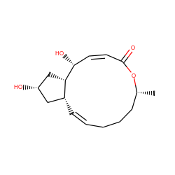 C[C@@H]1CCC/C=C/[C@@H]2C[C@H](O)C[C@@H]2[C@H](O)/C=C/C(=O)O1 ZINC000003871767