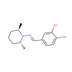 C[C@@H]1CCC[C@@H](C)N1/N=C/c1ccc(O)c(O)c1 ZINC000006586377