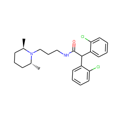 C[C@@H]1CCC[C@@H](C)N1CCCNC(=O)C(c1ccccc1Cl)c1ccccc1Cl ZINC000003800733