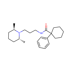 C[C@@H]1CCC[C@@H](C)N1CCCNC(=O)C1(c2ccccc2)CCCCC1 ZINC000013734053