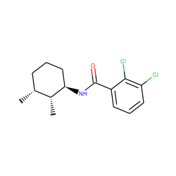 C[C@@H]1CCC[C@@H](NC(=O)c2cccc(Cl)c2Cl)[C@@H]1C ZINC000031000507