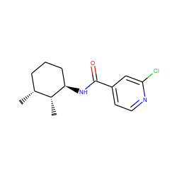 C[C@@H]1CCC[C@@H](NC(=O)c2ccnc(Cl)c2)[C@@H]1C ZINC000019813454