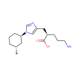 C[C@@H]1CCC[C@@H](n2cnc(C[C@@H](CCCN)C(=O)O)c2)C1 ZINC000169698754