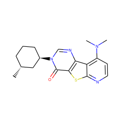 C[C@@H]1CCC[C@@H](n2cnc3c(sc4nccc(N(C)C)c43)c2=O)C1 ZINC000013676130