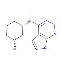 C[C@@H]1CCC[C@H](N(C)c2ncnc3[nH]ccc23)C1 ZINC000066260247