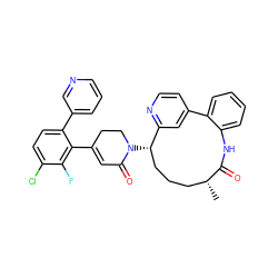 C[C@@H]1CCC[C@H](N2CCC(c3c(-c4cccnc4)ccc(Cl)c3F)=CC2=O)c2cc(ccn2)-c2ccccc2NC1=O ZINC000220111654