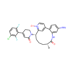 C[C@@H]1CCC[C@H](N2CCC(c3c(F)ccc(Cl)c3F)=CC2=O)c2cc(cc[n+]2[O-])-c2ccc(N)cc2NC1=O ZINC001772606602