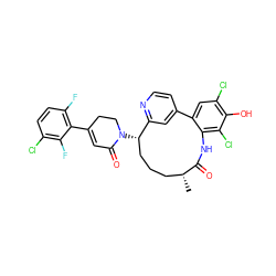 C[C@@H]1CCC[C@H](N2CCC(c3c(F)ccc(Cl)c3F)=CC2=O)c2cc(ccn2)-c2cc(Cl)c(O)c(Cl)c2NC1=O ZINC001772603895