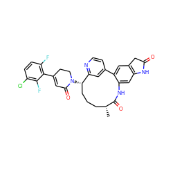 C[C@@H]1CCC[C@H](N2CCC(c3c(F)ccc(Cl)c3F)=CC2=O)c2cc(ccn2)-c2cc3c(cc2NC1=O)NC(=O)C3 ZINC000220112507