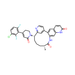 C[C@@H]1CCC[C@H](N2CCC(c3c(F)ccc(Cl)c3F)=CC2=O)c2cc(ccn2)-c2cc3ccc(=O)[nH]c3cc2NC1=O ZINC000220104265