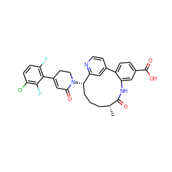 C[C@@H]1CCC[C@H](N2CCC(c3c(F)ccc(Cl)c3F)=CC2=O)c2cc(ccn2)-c2ccc(C(=O)O)cc2NC1=O ZINC000220109106