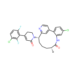 C[C@@H]1CCC[C@H](N2CCC(c3c(F)ccc(Cl)c3F)=CC2=O)c2cc(ccn2)-c2ccc(Cl)cc2NC1=O ZINC000208046909