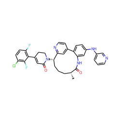 C[C@@H]1CCC[C@H](N2CCC(c3c(F)ccc(Cl)c3F)=CC2=O)c2cc(ccn2)-c2ccc(Nc3cccnc3)cc2NC1=O ZINC000220120658