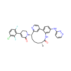 C[C@@H]1CCC[C@H](N2CCC(c3c(F)ccc(Cl)c3F)=CC2=O)c2cc(ccn2)-c2ccc(Nc3cccnn3)cc2NC1=O ZINC000220128845