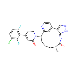 C[C@@H]1CCC[C@H](N2CCC(c3c(F)ccc(Cl)c3F)=CC2=O)c2cc(ccn2)C2=CNN/C2=N\C1=O ZINC000220118615