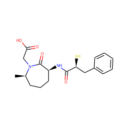 C[C@@H]1CCC[C@H](NC(=O)[C@@H](S)Cc2ccccc2)C(=O)N1CC(=O)O ZINC000013745884