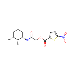 C[C@@H]1CCC[C@H](NC(=O)COC(=O)c2ccc([N+](=O)[O-])s2)[C@@H]1C ZINC000005020845