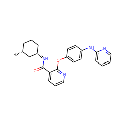 C[C@@H]1CCC[C@H](NC(=O)c2cccnc2Oc2ccc(Nc3ccccn3)cc2)C1 ZINC000143236654