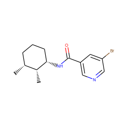 C[C@@H]1CCC[C@H](NC(=O)c2cncc(Br)c2)[C@@H]1C ZINC000006435945