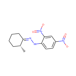 C[C@@H]1CCCC/C1=N/Nc1ccc([N+](=O)[O-])cc1[N+](=O)[O-] ZINC000013140236