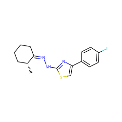 C[C@@H]1CCCC/C1=N/Nc1nc(-c2ccc(F)cc2)cs1 ZINC000101220340