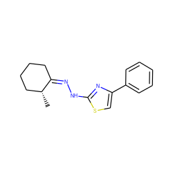 C[C@@H]1CCCC/C1=N/Nc1nc(-c2ccccc2)cs1 ZINC000101220322