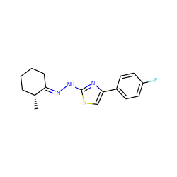 C[C@@H]1CCCC/C1=N\Nc1nc(-c2ccc(F)cc2)cs1 ZINC000040429698