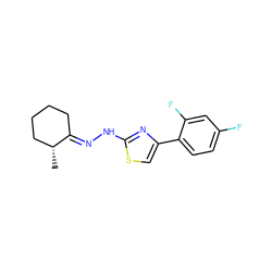 C[C@@H]1CCCC/C1=N\Nc1nc(-c2ccc(F)cc2F)cs1 ZINC000040973137