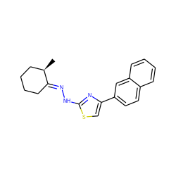 C[C@@H]1CCCC/C1=N\Nc1nc(-c2ccc3ccccc3c2)cs1 ZINC000169330826