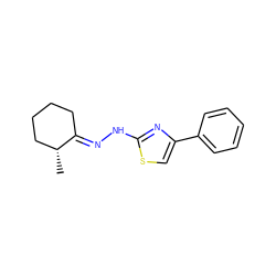 C[C@@H]1CCCC/C1=N\Nc1nc(-c2ccccc2)cs1 ZINC000023099218