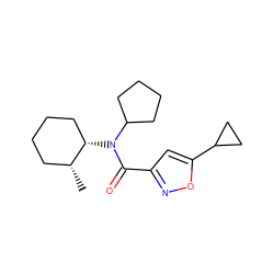 C[C@@H]1CCCC[C@@H]1N(C(=O)c1cc(C2CC2)on1)C1CCCC1 ZINC000073403500