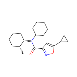 C[C@@H]1CCCC[C@@H]1N(C(=O)c1cc(C2CC2)on1)C1CCCCC1 ZINC000073354756