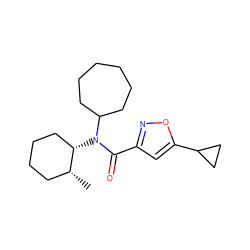 C[C@@H]1CCCC[C@@H]1N(C(=O)c1cc(C2CC2)on1)C1CCCCCC1 ZINC000073313070