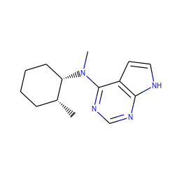 C[C@@H]1CCCC[C@@H]1N(C)c1ncnc2[nH]ccc12 ZINC000066251073