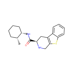 C[C@@H]1CCCC[C@@H]1NC(=O)[C@H]1Cc2c(sc3ccccc23)CN1 ZINC000013833787