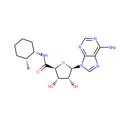 C[C@@H]1CCCC[C@@H]1NC(=O)[C@H]1O[C@@H](n2cnc3c(N)ncnc32)[C@H](O)[C@@H]1O ZINC000013861522