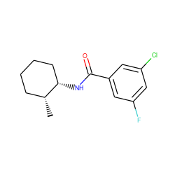 C[C@@H]1CCCC[C@@H]1NC(=O)c1cc(F)cc(Cl)c1 ZINC000114426655