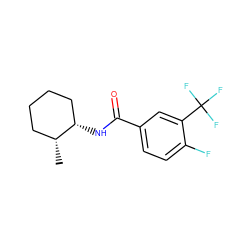 C[C@@H]1CCCC[C@@H]1NC(=O)c1ccc(F)c(C(F)(F)F)c1 ZINC000043567117