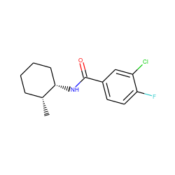 C[C@@H]1CCCC[C@@H]1NC(=O)c1ccc(F)c(Cl)c1 ZINC000114427554