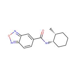 C[C@@H]1CCCC[C@@H]1NC(=O)c1ccc2nonc2c1 ZINC000147079410