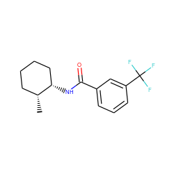 C[C@@H]1CCCC[C@@H]1NC(=O)c1cccc(C(F)(F)F)c1 ZINC000021875390