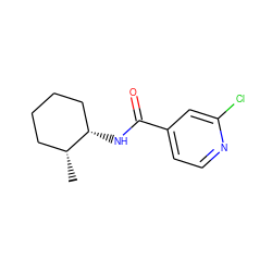 C[C@@H]1CCCC[C@@H]1NC(=O)c1ccnc(Cl)c1 ZINC000019813494