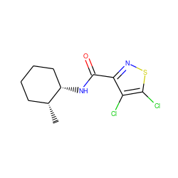 C[C@@H]1CCCC[C@@H]1NC(=O)c1nsc(Cl)c1Cl ZINC000114426773