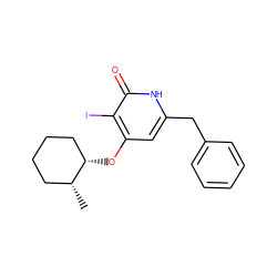 C[C@@H]1CCCC[C@@H]1Oc1cc(Cc2ccccc2)[nH]c(=O)c1I ZINC000095587445