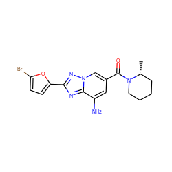 C[C@@H]1CCCCN1C(=O)c1cc(N)c2nc(-c3ccc(Br)o3)nn2c1 ZINC000026972199